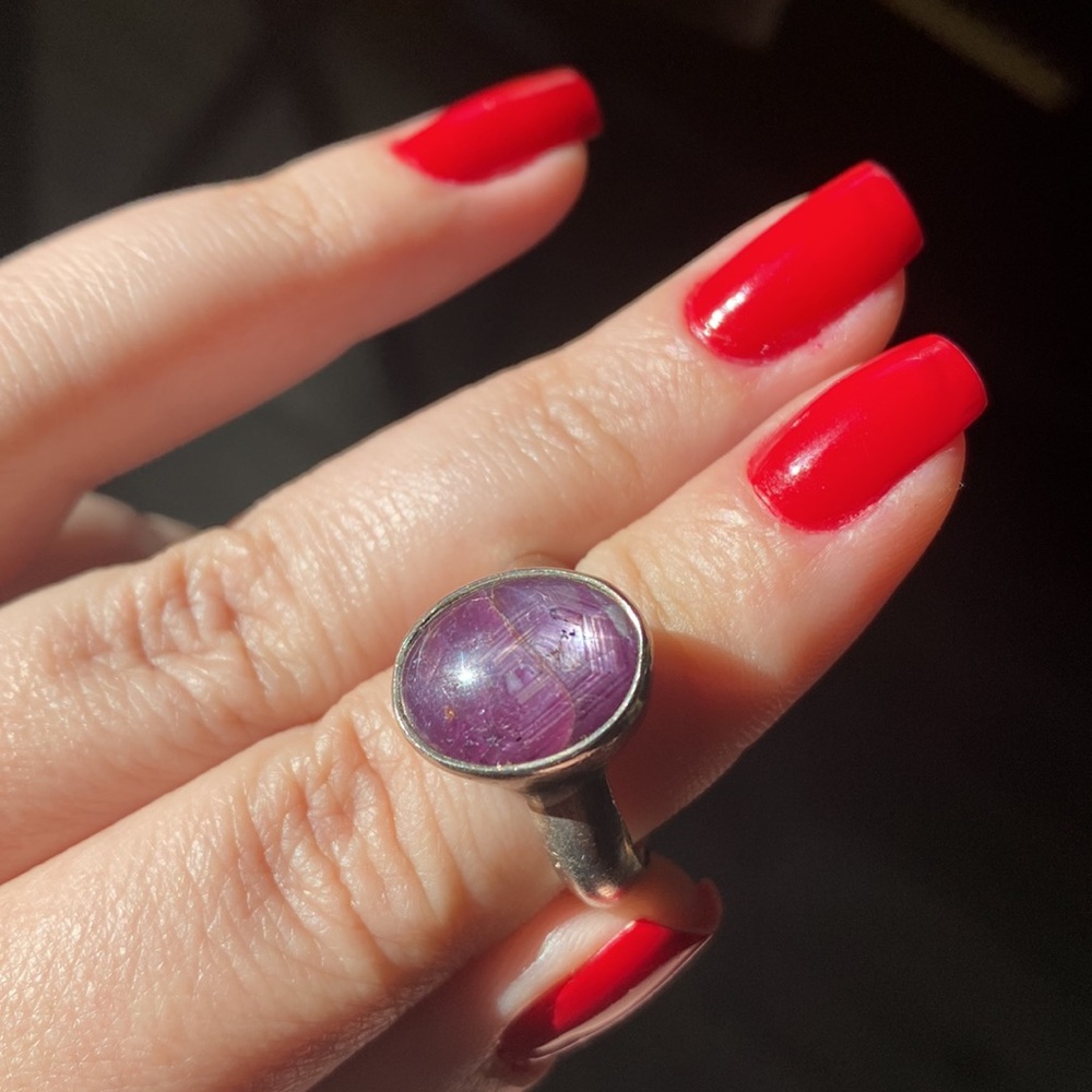 Amethyst Silver Ring - image 5
